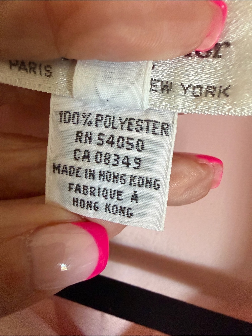 Vintage Christian Dior Chemises Blush Pink Button Front Blouse Size 10 - Picture 6 of 6